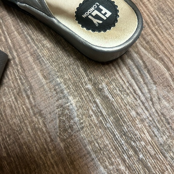 Fly London Black and Silver Wedge Slingbacks - Picture 4 of 10